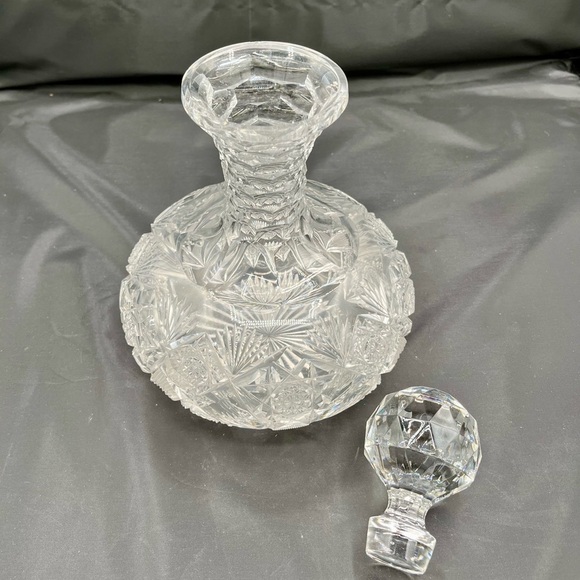 Vintage American Brilliant Cut Crystal By J. Hoare Decanter - Picture 3 of 9